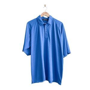 Mike Weir Mens Casual Polo Shirt Short Sleeve Collared Blue 2XL